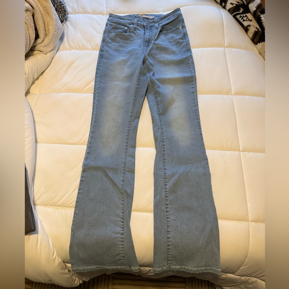Levi's 725 Light Blue Flare Jeans
